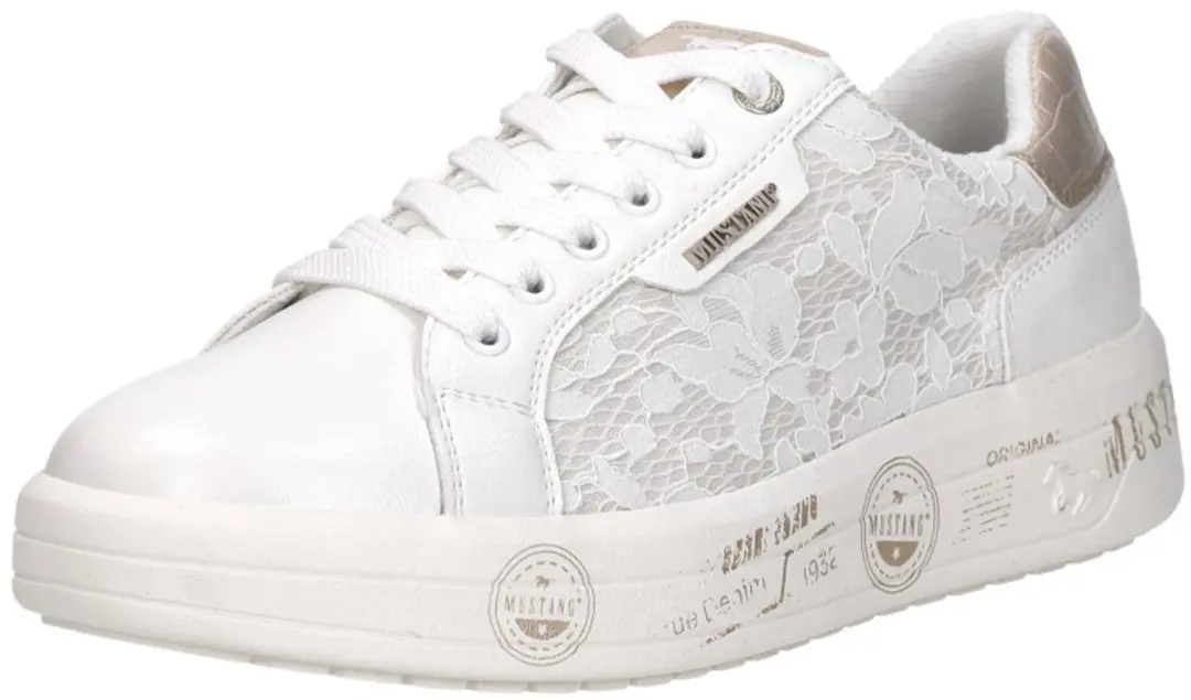 Mustang Sneakers Laag Sneakers Laag - wit - Maat 37 - afbeelding 4 van 6