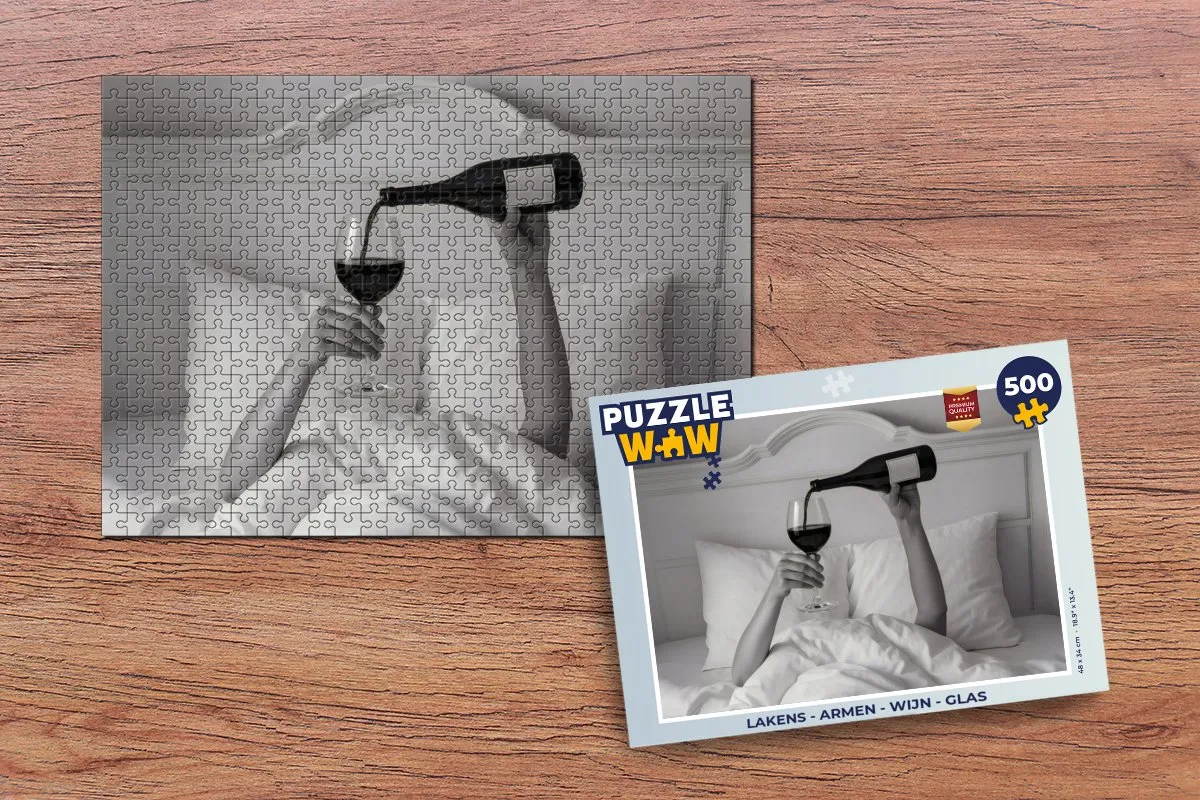 PuzzleWow Armen Wijn Glas Legpuzzel 500 Stuks - MPN 8721375324479