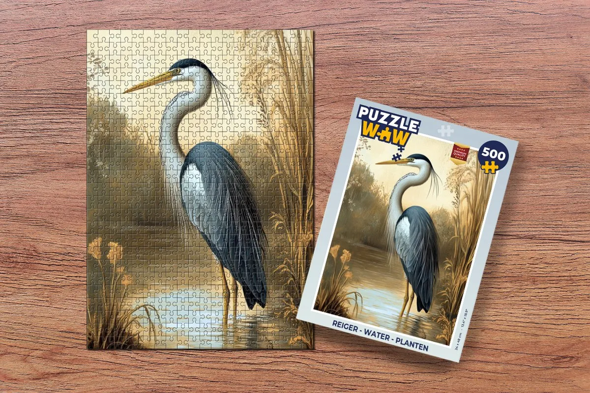 PuzzleWow Reiger - Planten Legpuzzel 500 Stuks