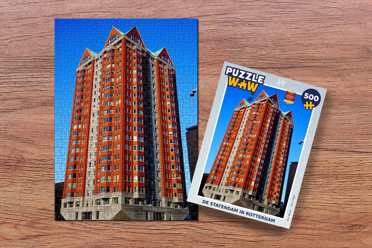 PuzzleWow Rotterdam Legpuzzel 500 Stuks - Multicolor