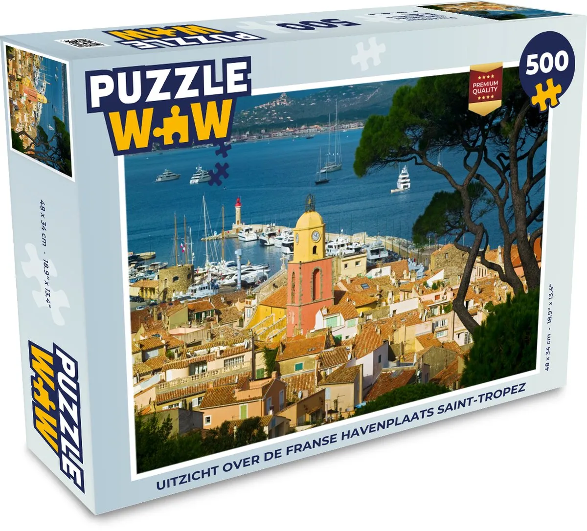 PuzzleWow Legpuzzel Saint-Tropez 500 Stuks - Multicolor