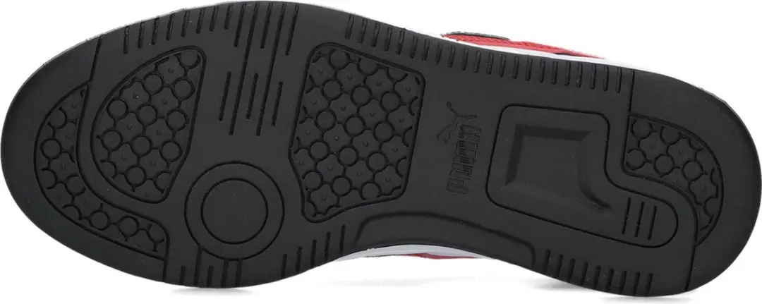 PUMA Rebound V6 Lo Jr Unisex Sneakers 37 - Wit/Zwart/Rood - afbeelding 6 van 6