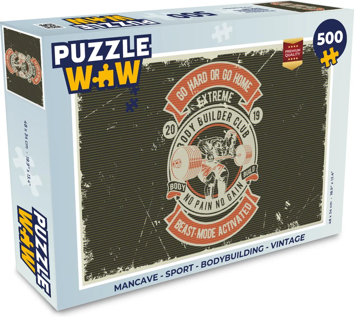 PuzzleWow Mancave Legpuzzel 500 Stuks