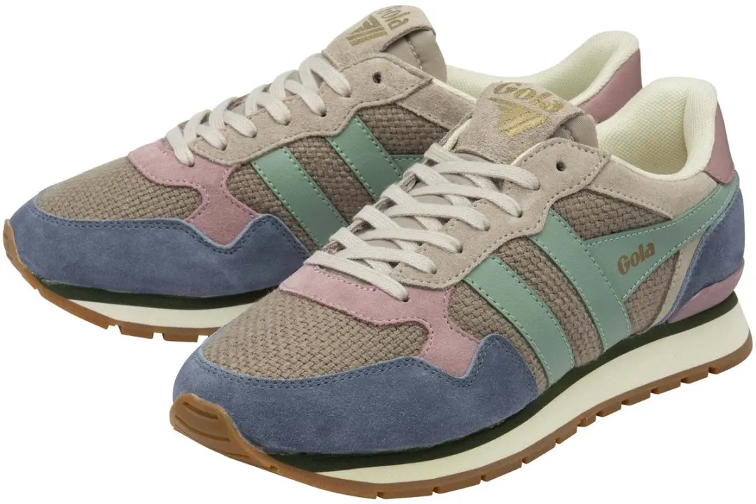 Gola Colorado CLB736 Damestrainers - 40 - Grijs/Maanblauw/Mistgroen/Roze