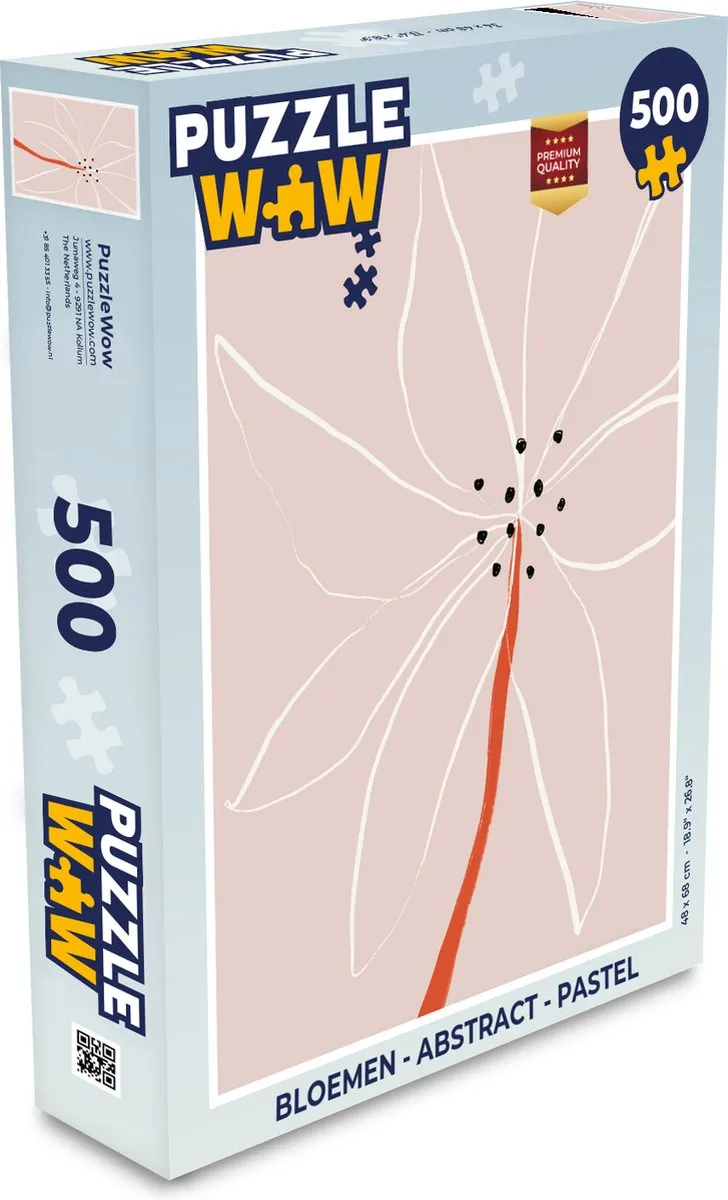 PuzzleWow Bloemen Abstract Legpuzzel 500 Stuks - Multicolor
