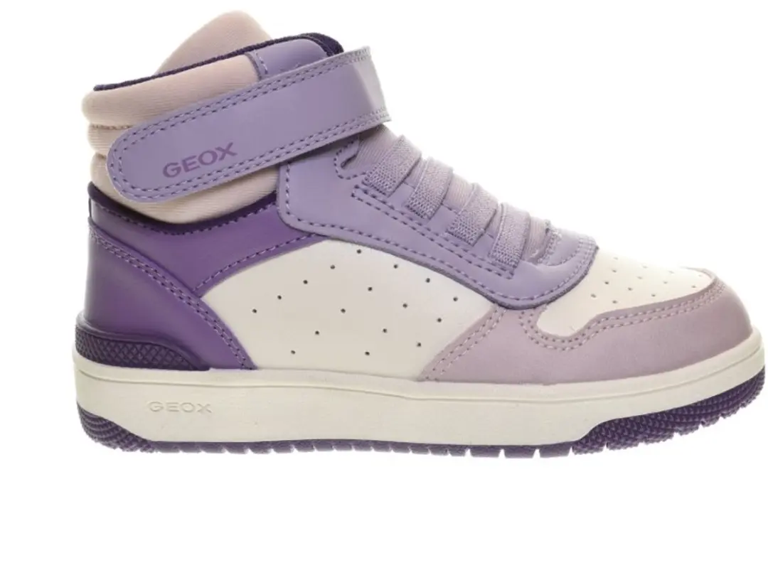 Wit Lila Hoge Sneaker Kids Geox maat 28