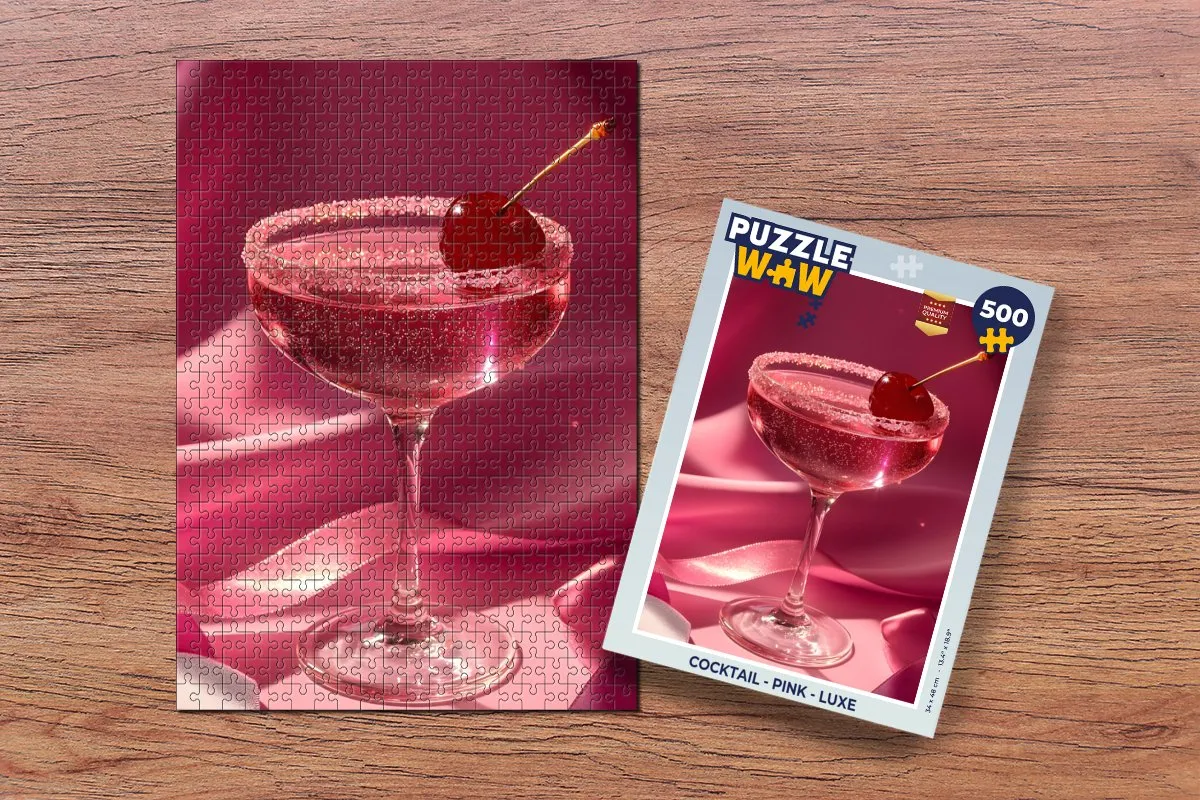 PuzzleWow Cocktail Legpuzzel 500 Stuks - Roze