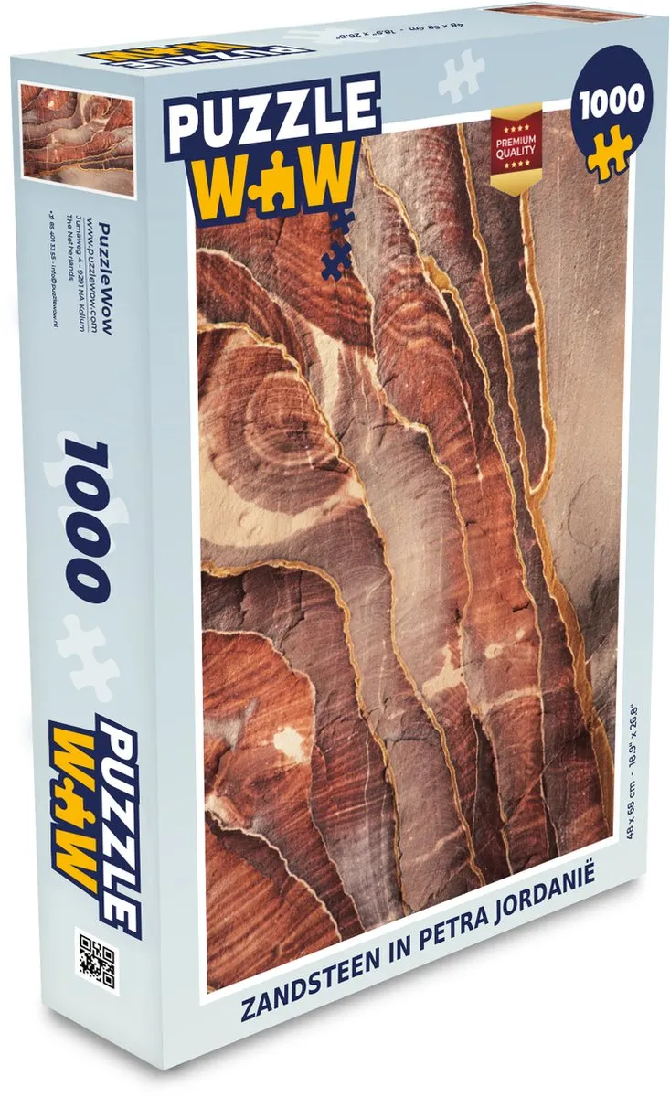 PuzzleWow Legpuzzel Petra Jordanië 1000 Stuks - Multicolor