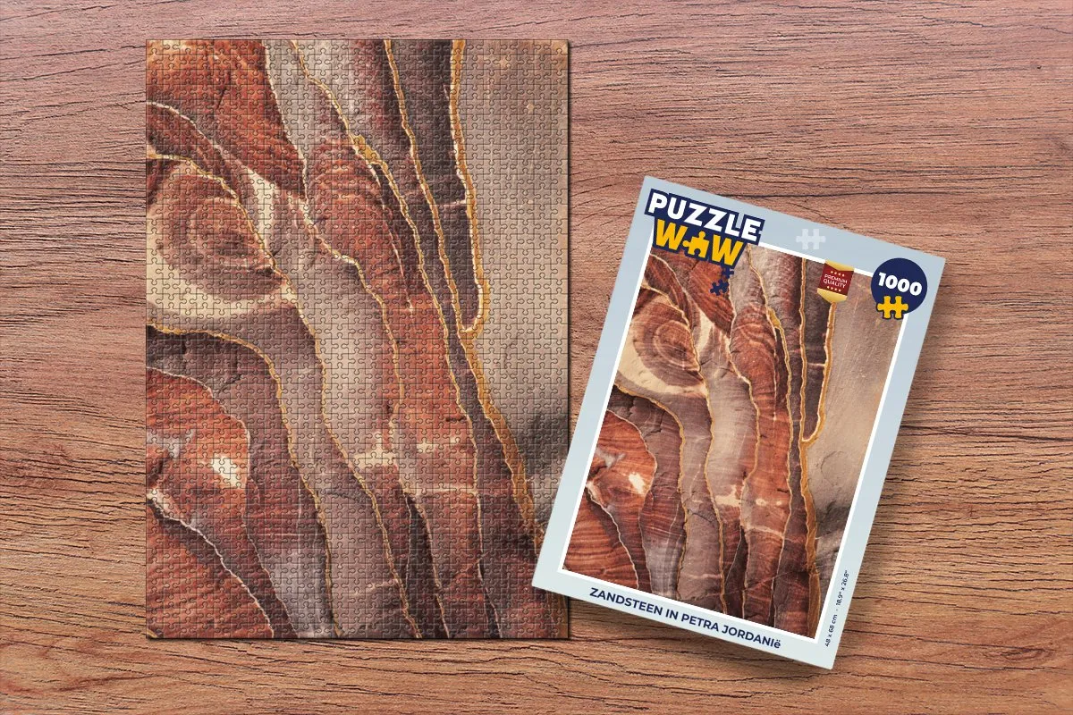 PuzzleWow Legpuzzel Petra Jordanië 1000 Stuks - Multicolor