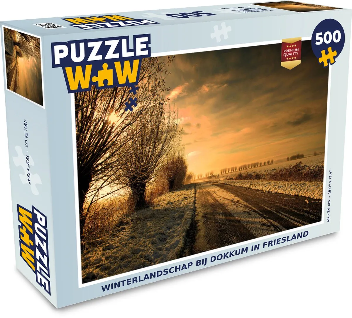 PuzzleWow Dokkum Winter Legpuzzel 500 Stuks