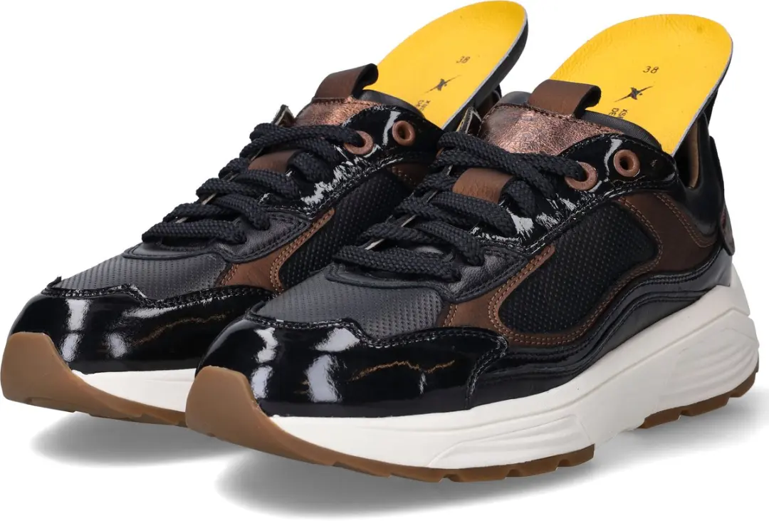 Xsensible Milau Sneakers Leer Dames - Zwart 36 - afbeelding 6 van 6