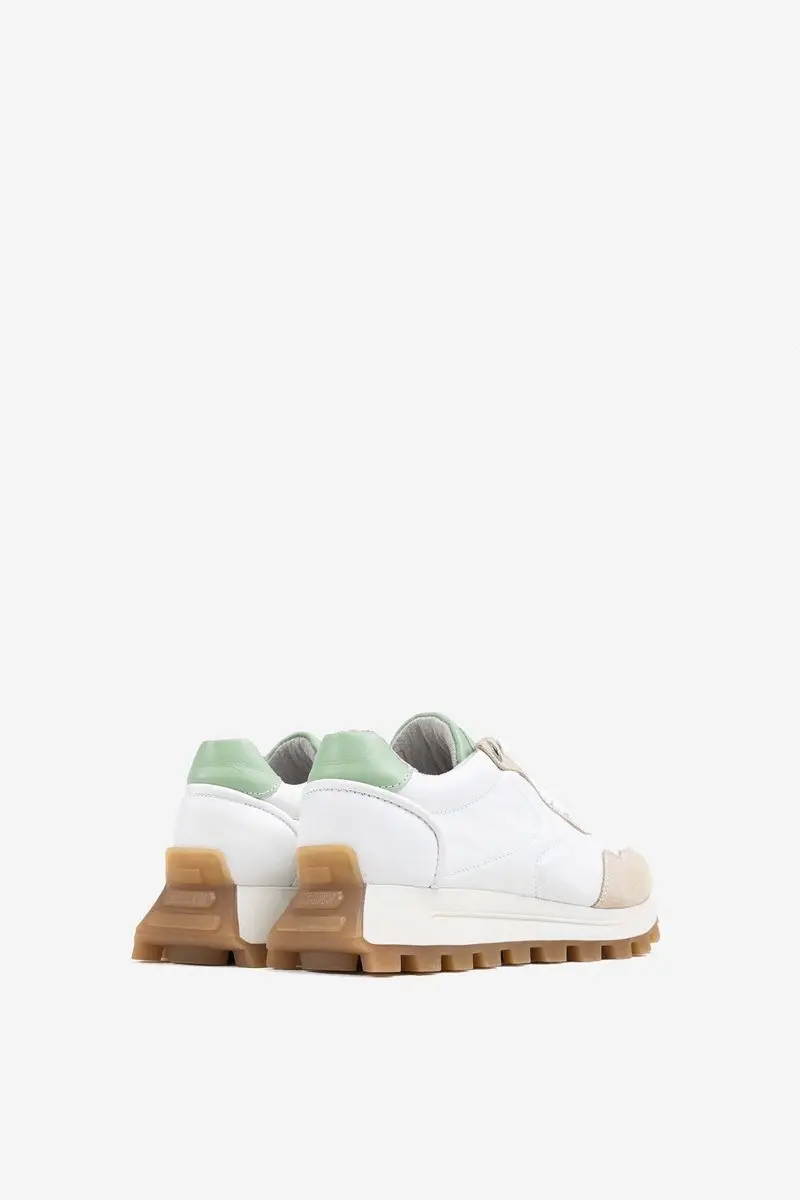 Bronx 66454 Sneakers - 38 - Gebroken wit/pastelgroen