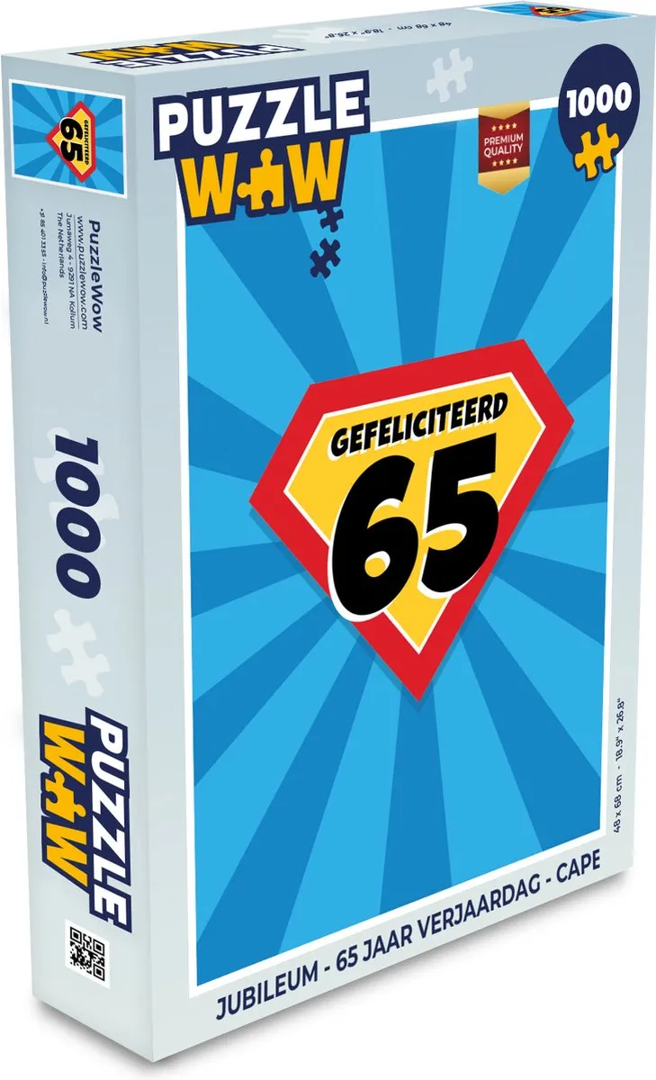 PuzzleWow Jubileum Cape Legpuzzel 1000 Stuks - Multicolor