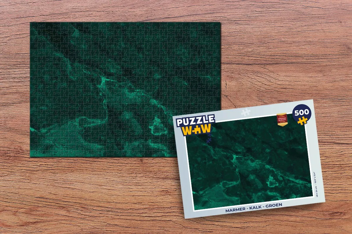 PuzzleWow Marmerlook Legpuzzel 500 Stuks - Multicolor