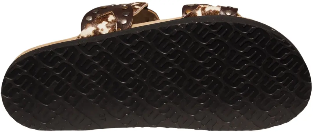 Maruti Evie Hairon Cow D04 Slippers - Dames - 38 - Donker Bruin - afbeelding 6 van 6