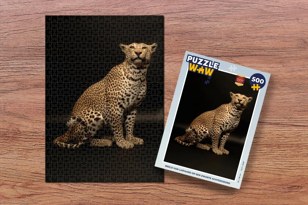 PuzzleWow Luipaard Dieren Legpuzzel 500 Stuks - Multicolor
