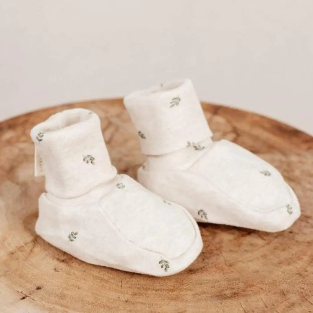Little Dutch Slofjes Green Leaves - Maat 2