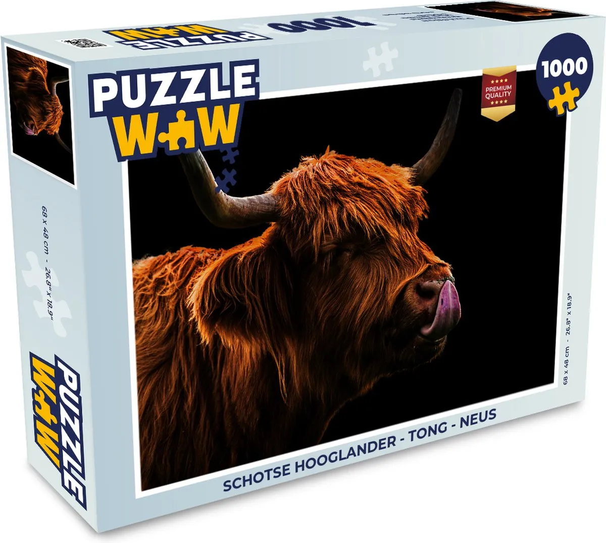 PuzzleWow Schotse Hooglander Legpuzzel 1000 Stuks