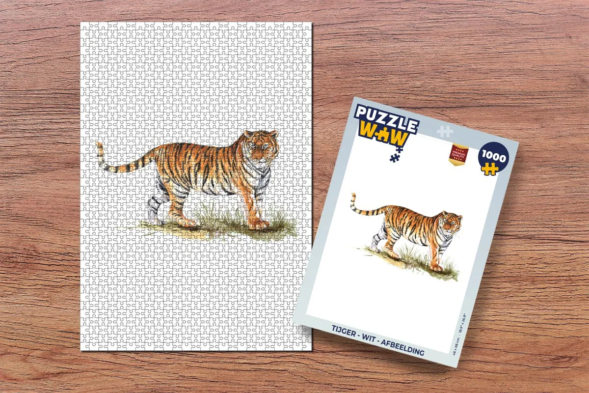 PuzzleWow Tijger Legpuzzel 1000 Stuks - Multicolor