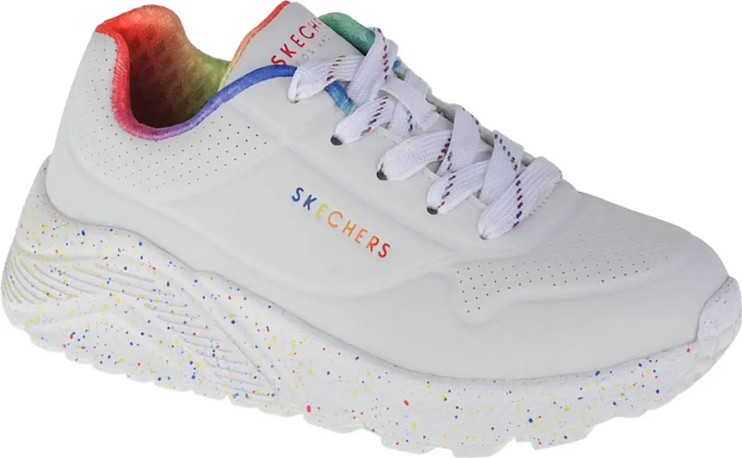Skechers Uno Lite Rainbow Speckle 310456L-WMLT, voor meisje, Wit, Sneakers,Sport