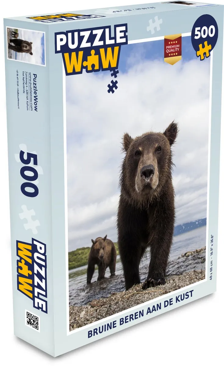 PuzzleWow Beer Kust Water Legpuzzel 500 Stuks - Multicolor