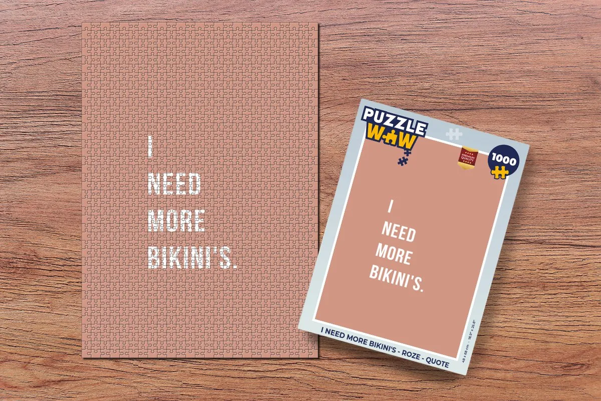 PuzzleWow Legpuzzel I Need More Bikini's - 1000 Stuks - Multicolor