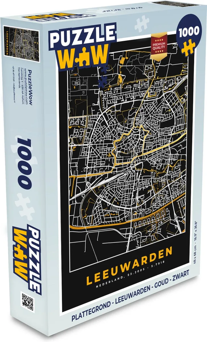 PuzzleWow Leeuwarden Legpuzzel 1000 Stuks