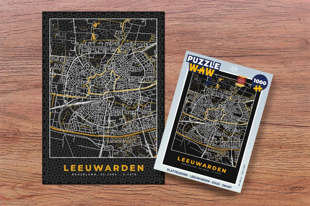 PuzzleWow Leeuwarden Legpuzzel 1000 Stuks - Multicolor