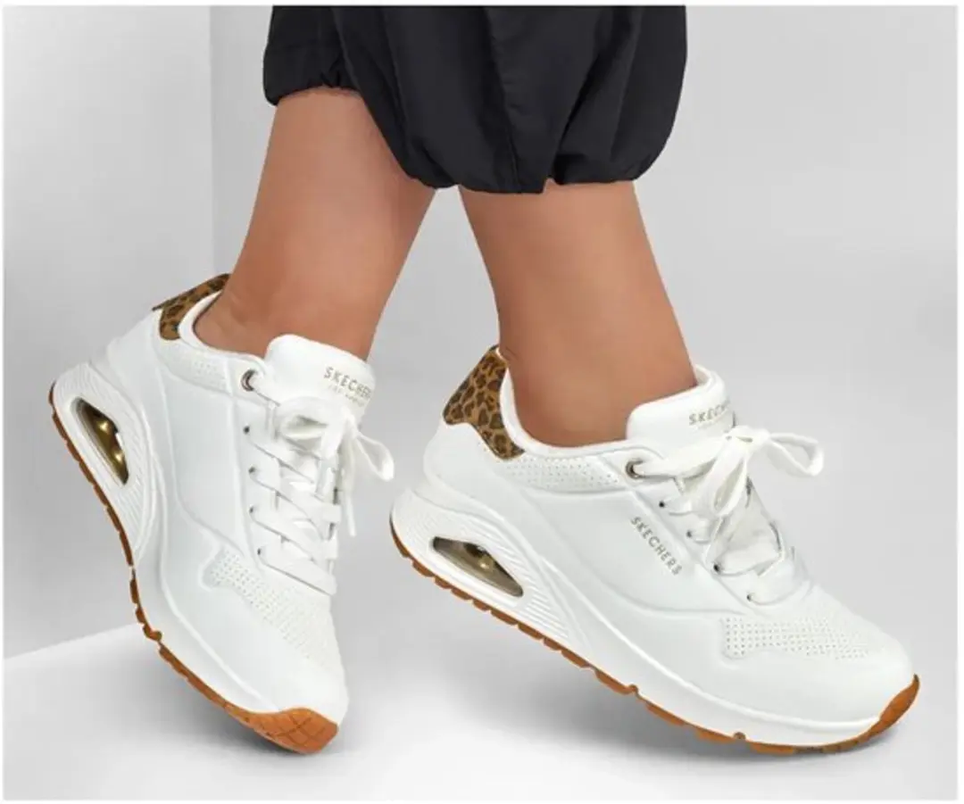 Skechers Sneaker 177093 WHLD UNO Jungle Nite Wit Luipaard