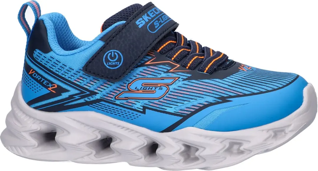 Skechers Vortex Jongens Klittenbandschoen - Maat 30 - Blauw - afbeelding 3 van 6