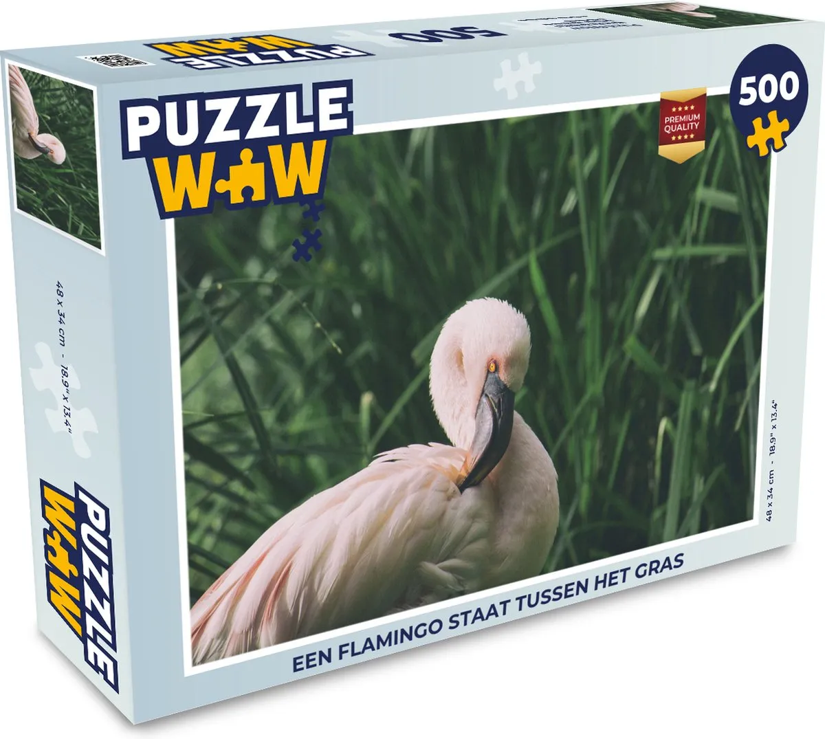 PuzzleWow Legpuzzel Flamingo 500 Stuks