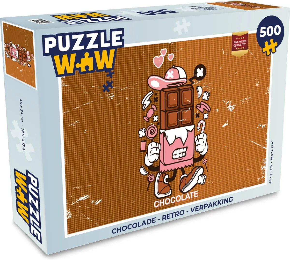 PuzzleWow Retro Chocolade Legpuzzel 500 Stuks
