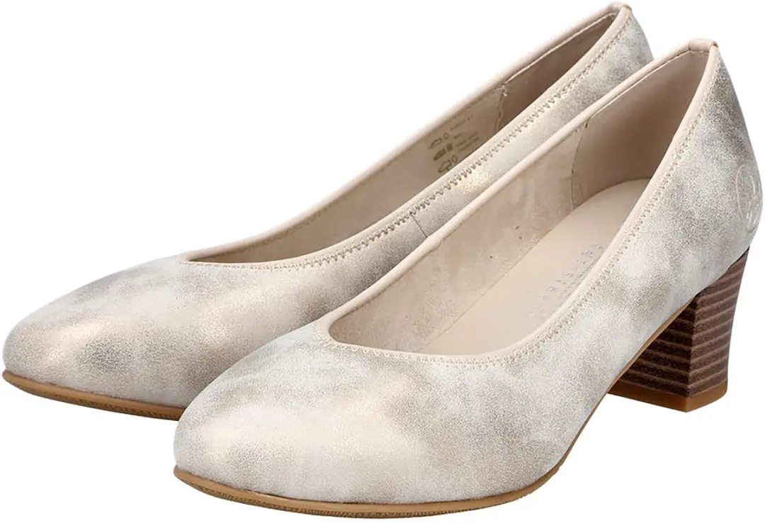 Leren ballerina met hak Lagro