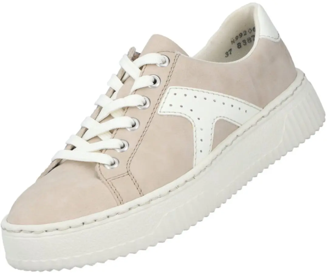 Rieker dames plateausneaker beige