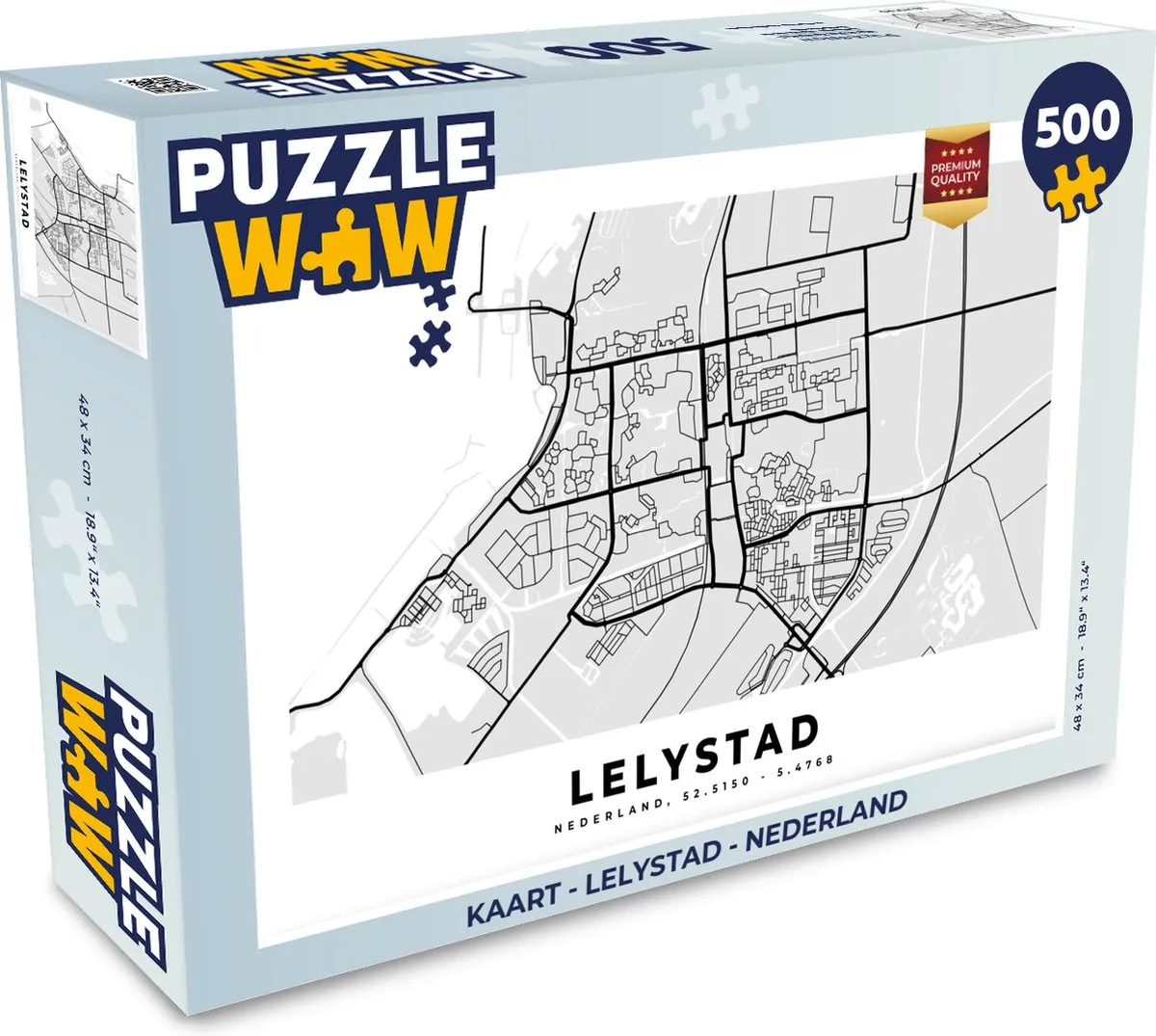 PuzzleWow Legpuzzel Lelystad Nederland 500 Stuks