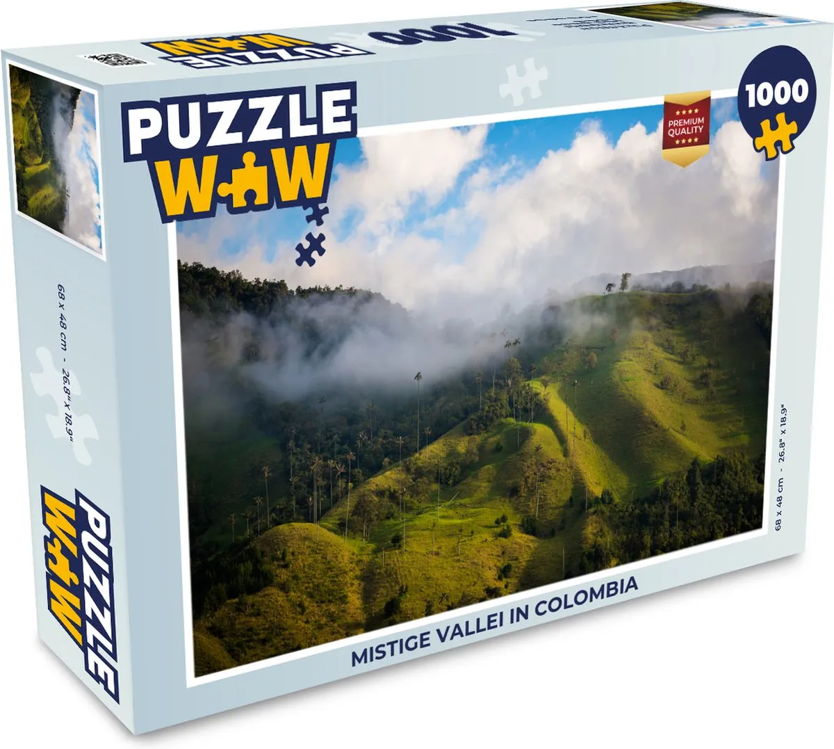 PuzzleWow Mistige Vallei Colombia Legpuzzel 1000 Stuks