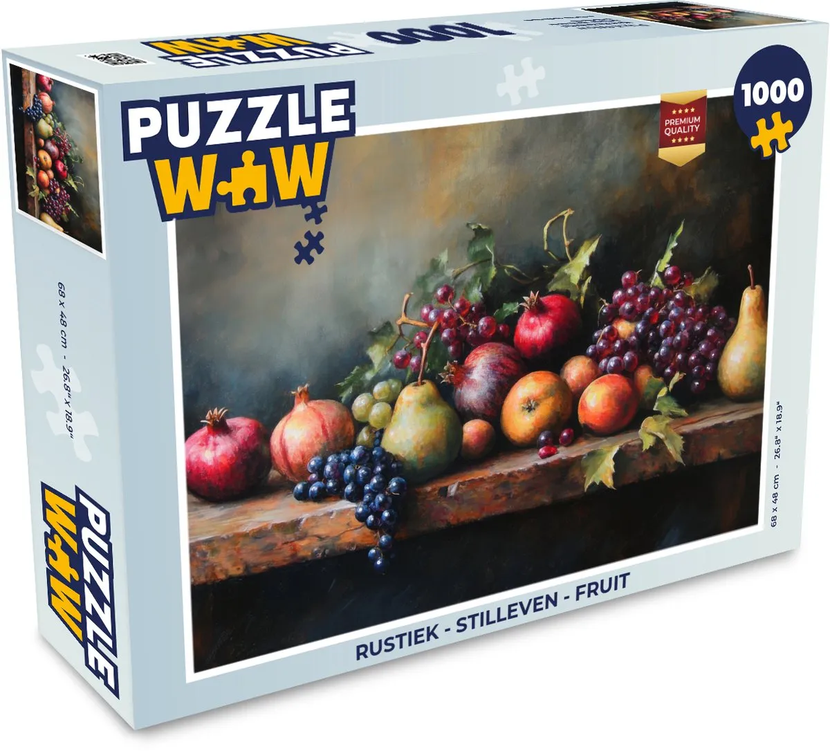 PuzzleWow Rustiek Stilleven Fruit Legpuzzel 1000 Stuks