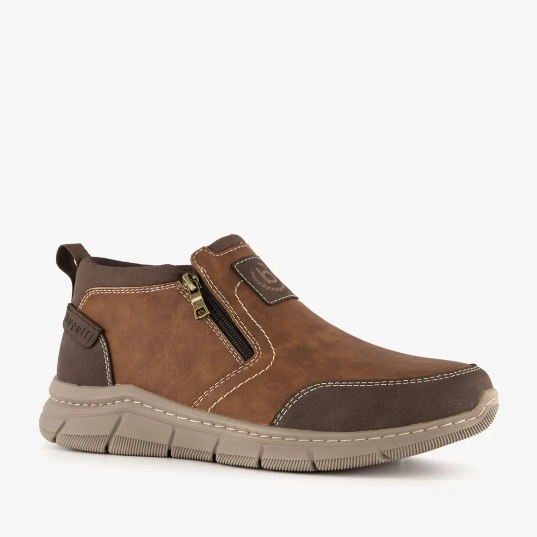 Bugatti hoge heren sneakers cognac