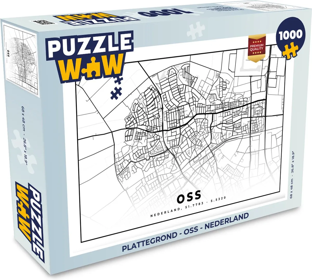 PuzzleWow Oss Nederland Legpuzzel 1000 Stuks - Multicolor