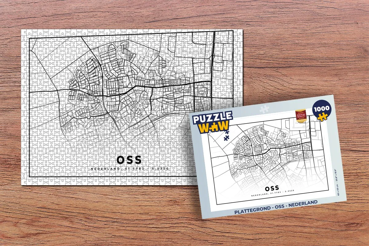PuzzleWow Oss Nederland Legpuzzel 1000 Stuks - Multicolor
