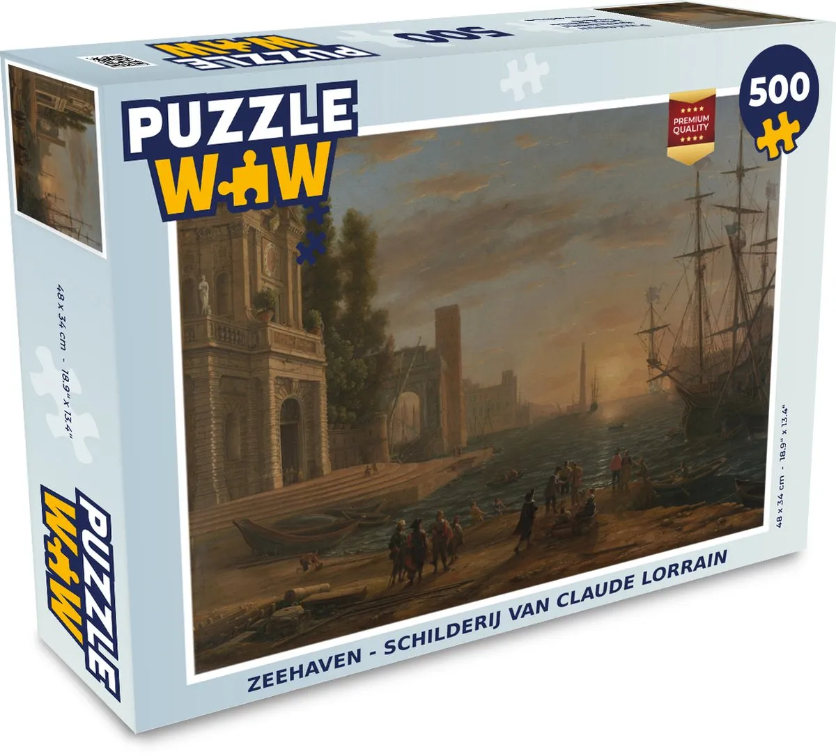 PuzzleWow Zeehaven Legpuzzel 500 Stuks - Multicolor