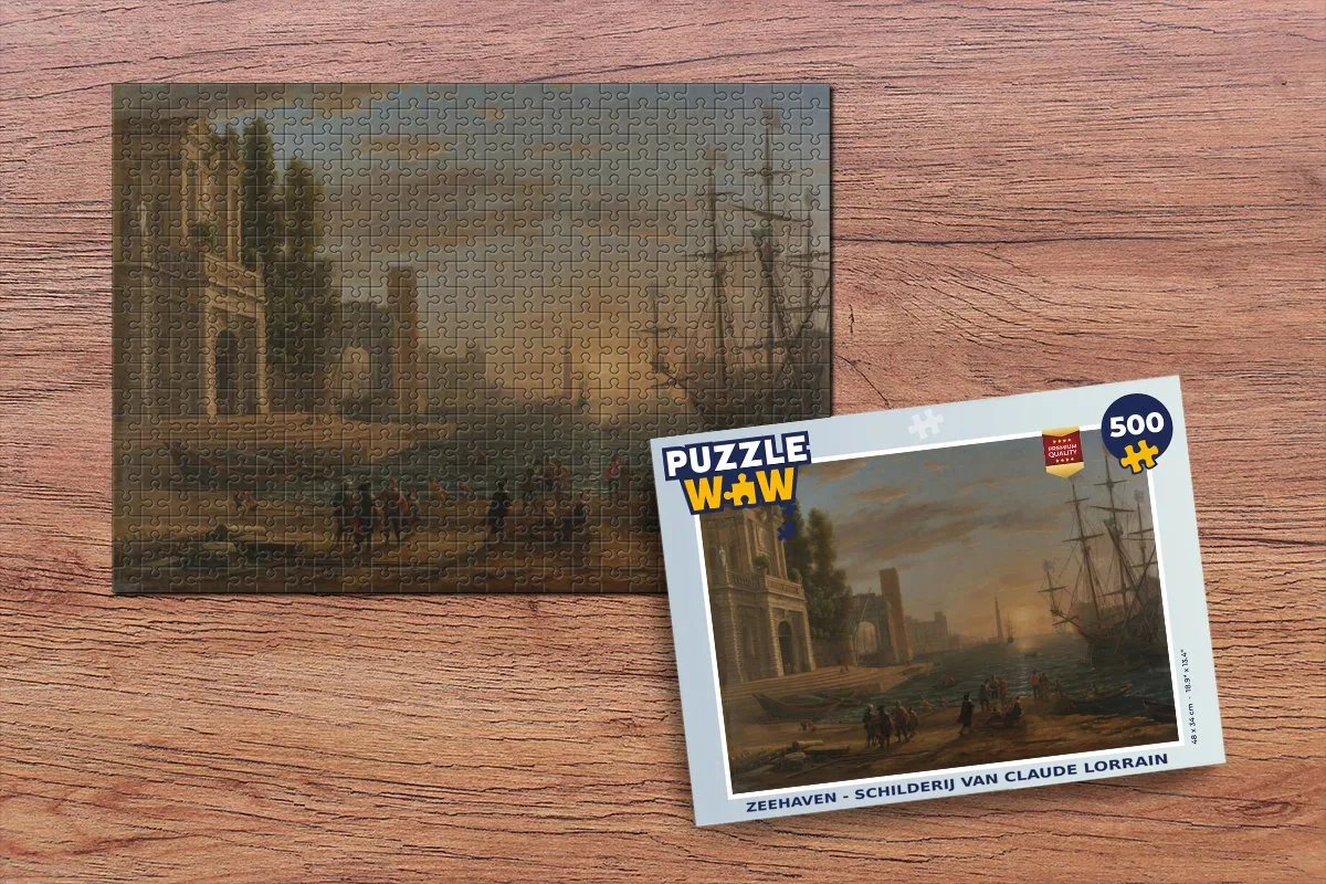 PuzzleWow Zeehaven Legpuzzel 500 Stuks - Multicolor