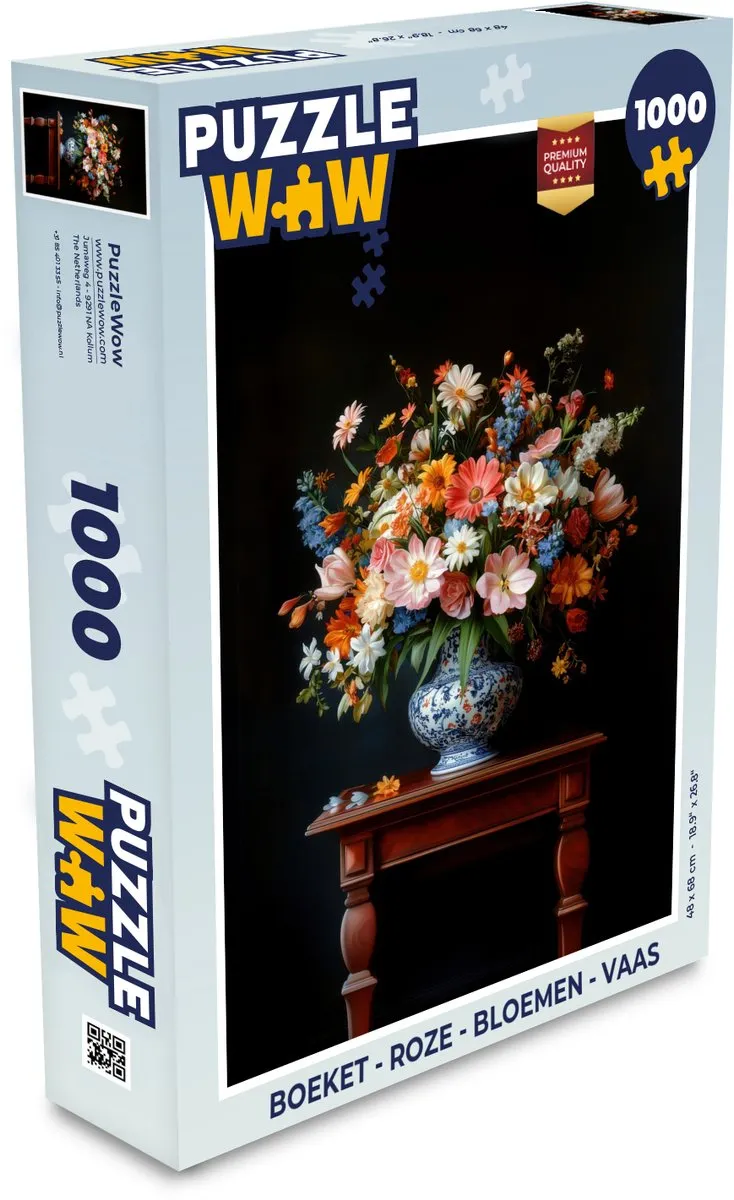 PuzzleWow Bloemen Boeket Legpuzzel 1000 Stuks