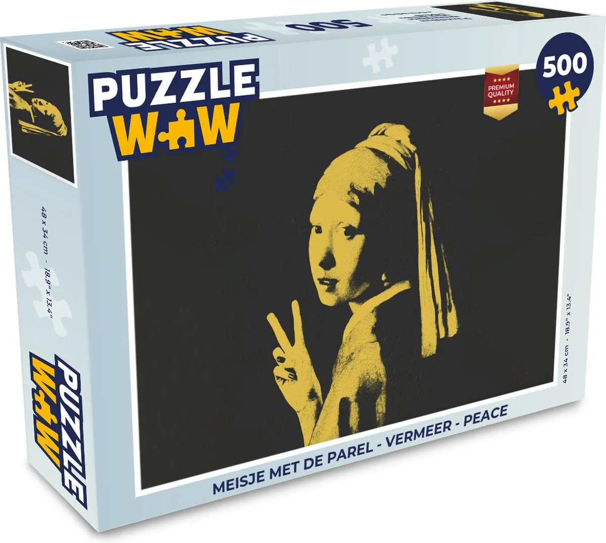 PuzzleWow Vermeer Peace Legpuzzel 500 Stuks - Multicolor