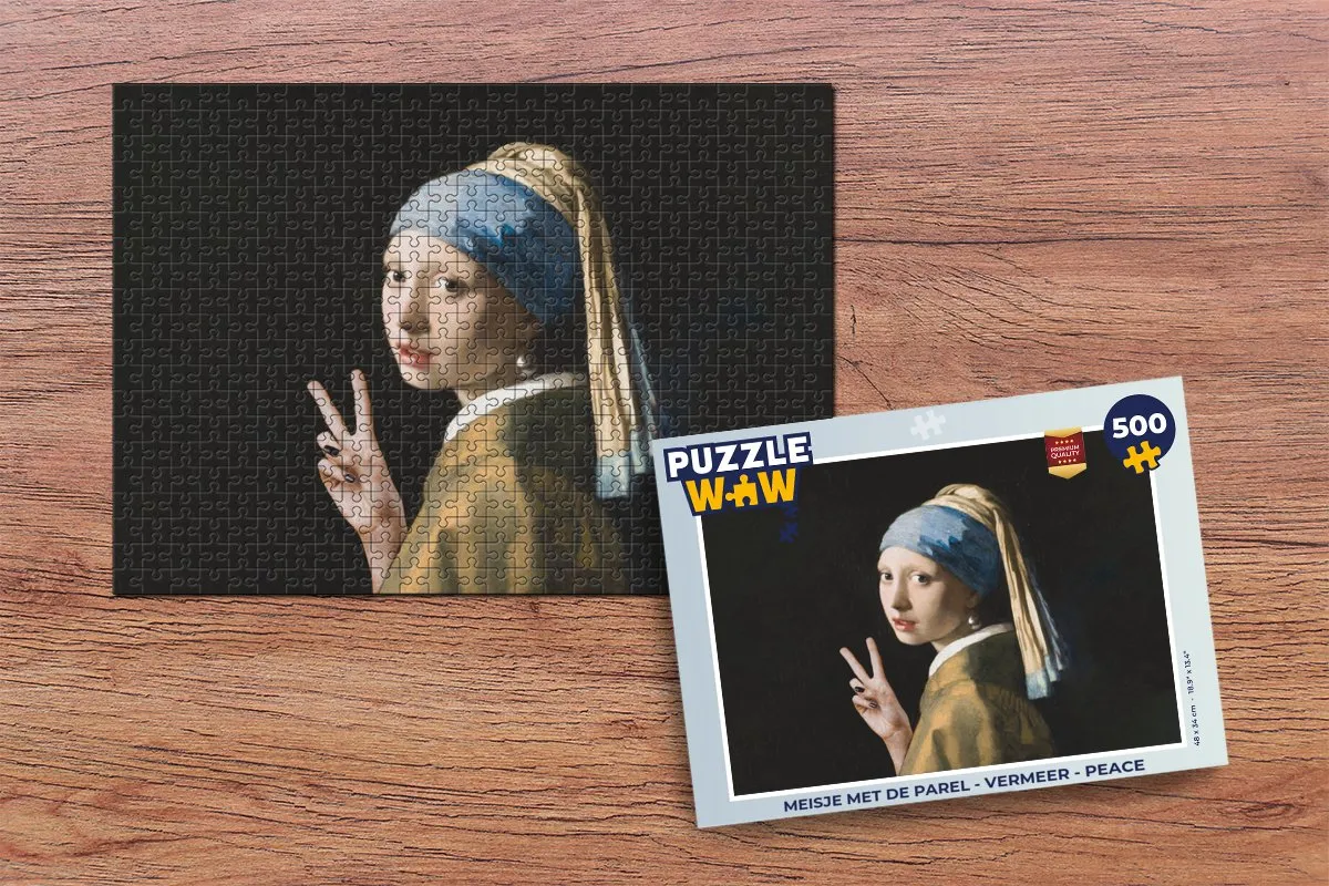 PuzzleWow Vermeer Peace Legpuzzel 500 Stuks - Multicolor