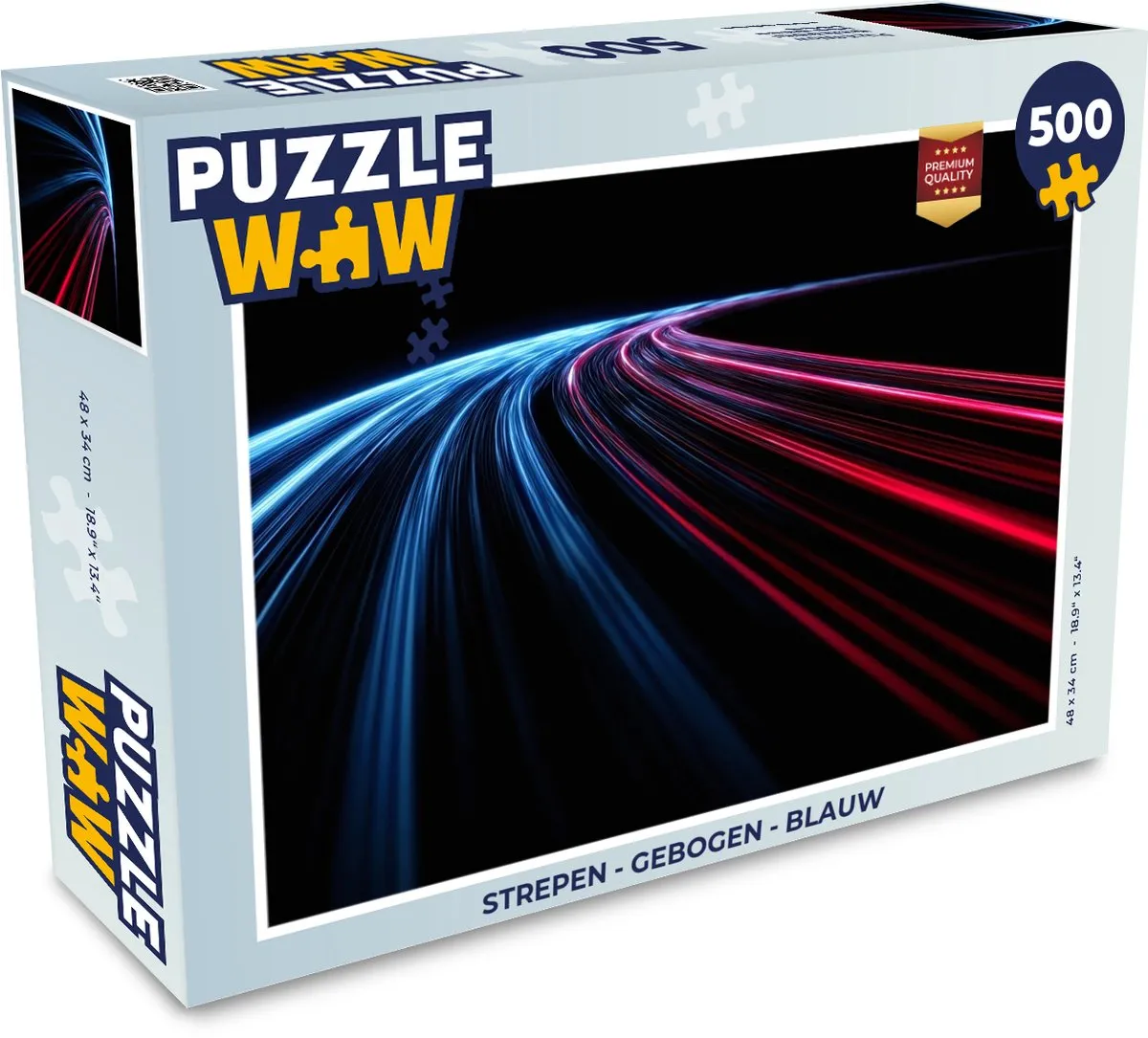 PuzzleWow Strepen Gebogen Puzzel 500 Stuks