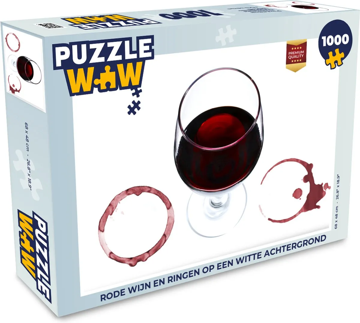 PuzzleWow Legpuzzel Rode wijn en ringen 1000 Stuks