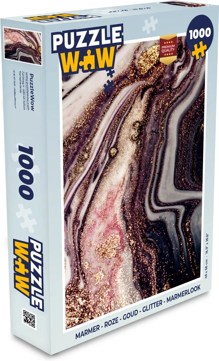 PuzzleWow Marmerlook Legpuzzel 1000 Stukjes