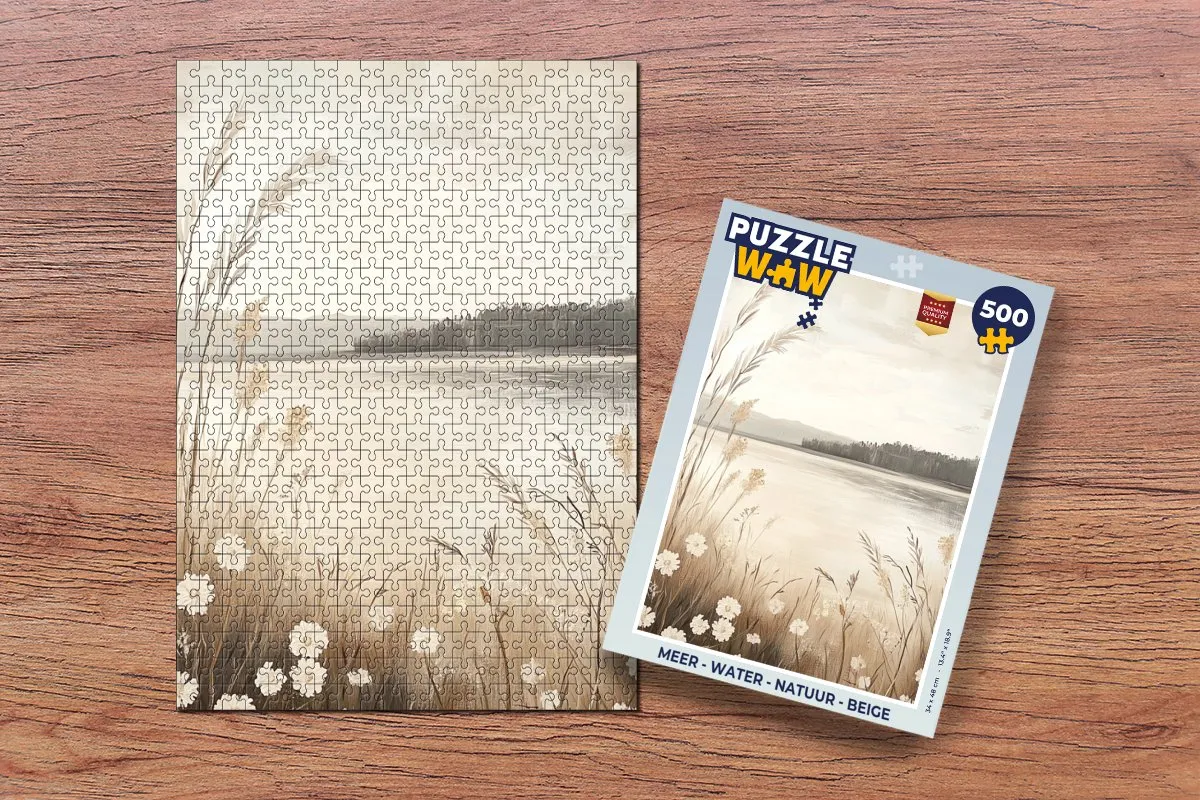 PuzzleWow Legpuzzel 500 Stuks - Beige