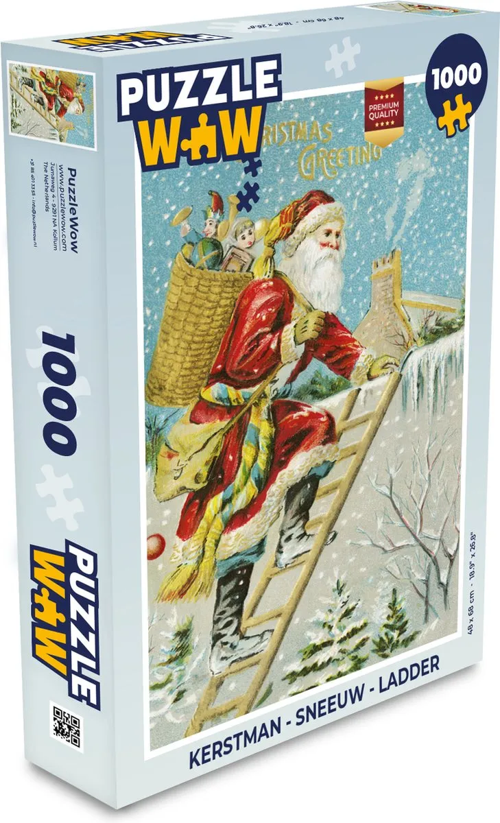 PuzzleWow Kerstman Sneeuw Legpuzzel 1000 Stuks